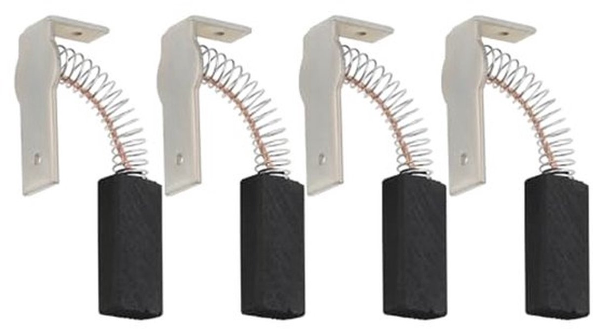 KARZO - 2 paar vervangende koolborstels voor motorbehuizing Compatibel met Powrtouch Compatibel met Truma, Compatibel met Reich MoveControl met veerkoolborstels 24 x 10 x 6 mm