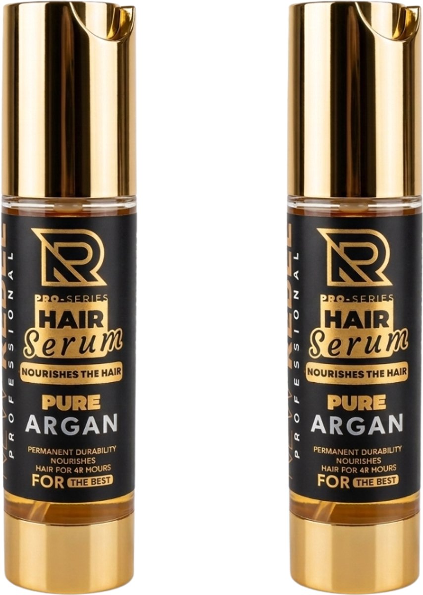 New Rebel Argan Hair Serum – Haarserum met Pure Arganolie – Tegen Kroes & Droog Haar – 2 x 50 ml – Pro Series