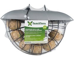 Famiflora Voedersilo met Mezenbollen - Buitenvogels - Inclusief 6 stuks - Makkelijk Vulbaar - Direct klaar voor gebruik - Inclusief 6 mezenbollen - Makkelijk hervulbaar
