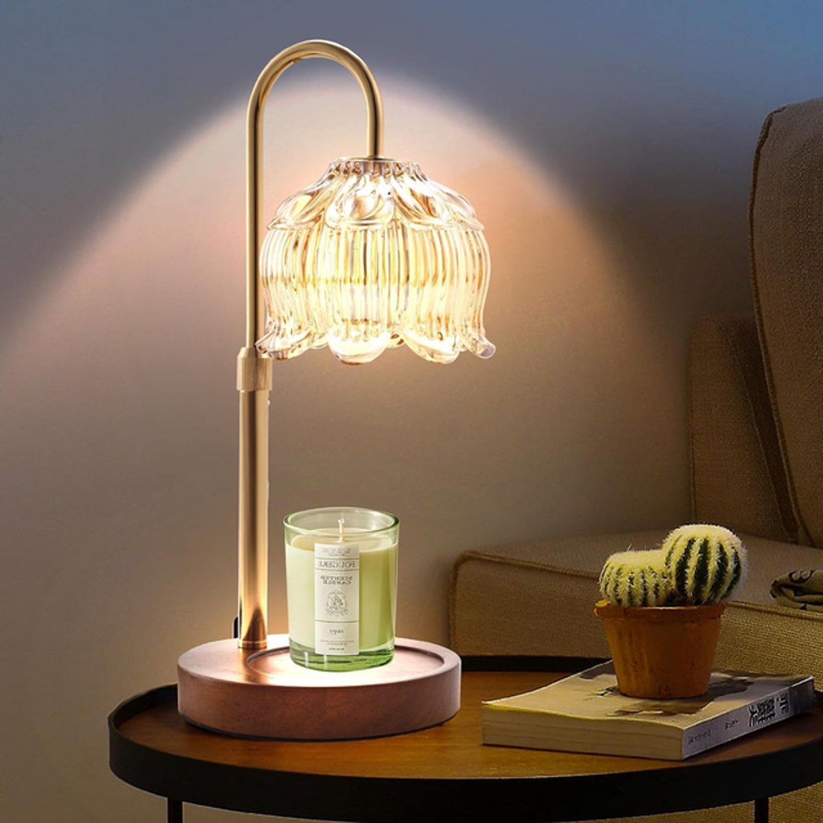 Kaarsenbrander met dimmer - Candle Warmer - Tafellamp - Geurkaarsenlamp - Vintage kaarsens