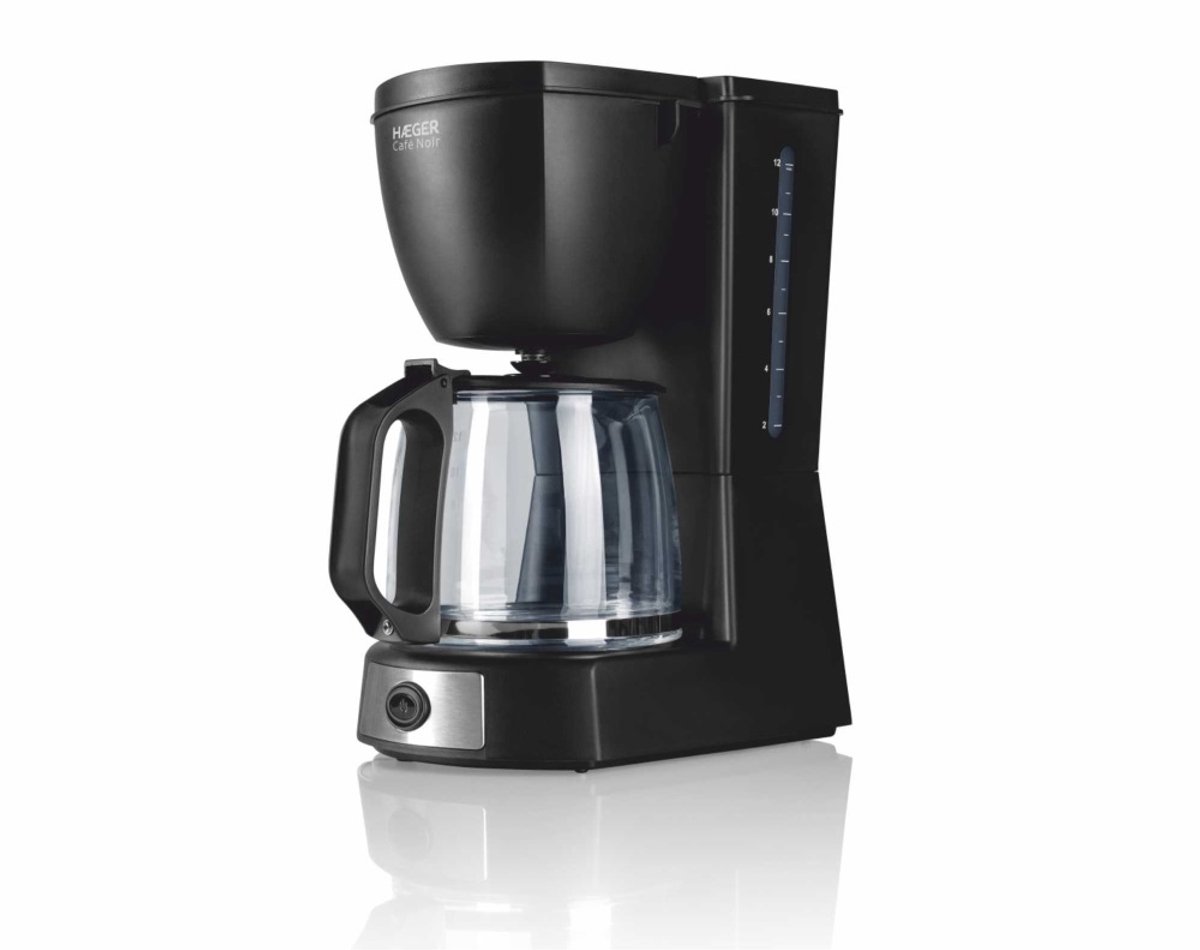 Haeger Café Noir Koffiezetapparaat - Voor 12 Koppen - koffiemachine - Filter - Filterkoffie - Zwart
