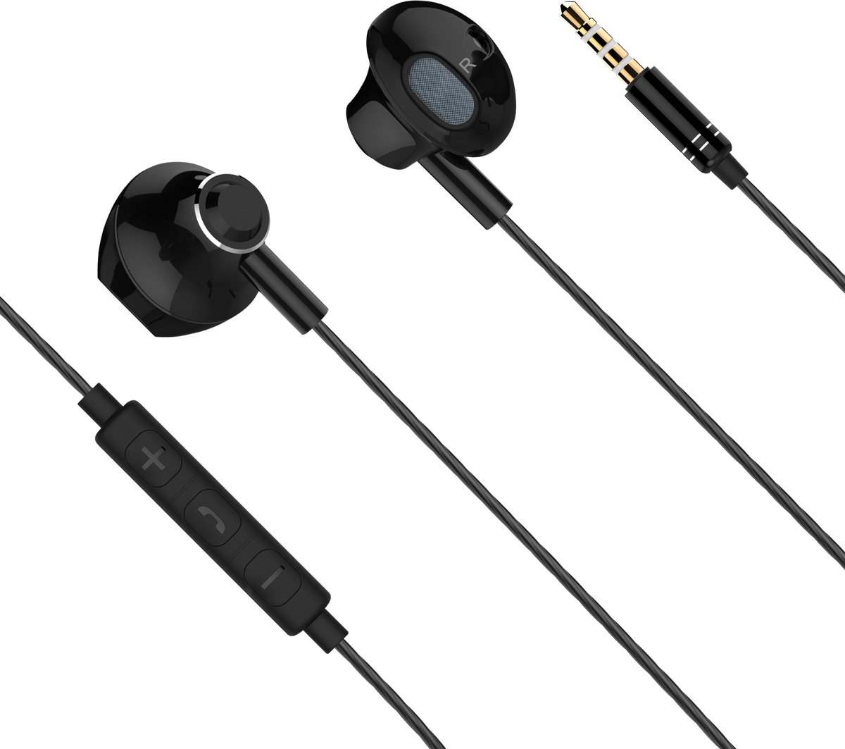 Krüger&Matz B2 - In-ear Koptelefoon - Met Microfoon - Ø 10-14,2 mm - Zwart/Wit