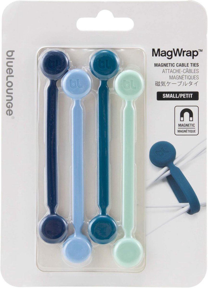 Kabel Organizer - Magnetische Houders - Bureau Opruimen - Set van Vier - Compact Formaat - Wit