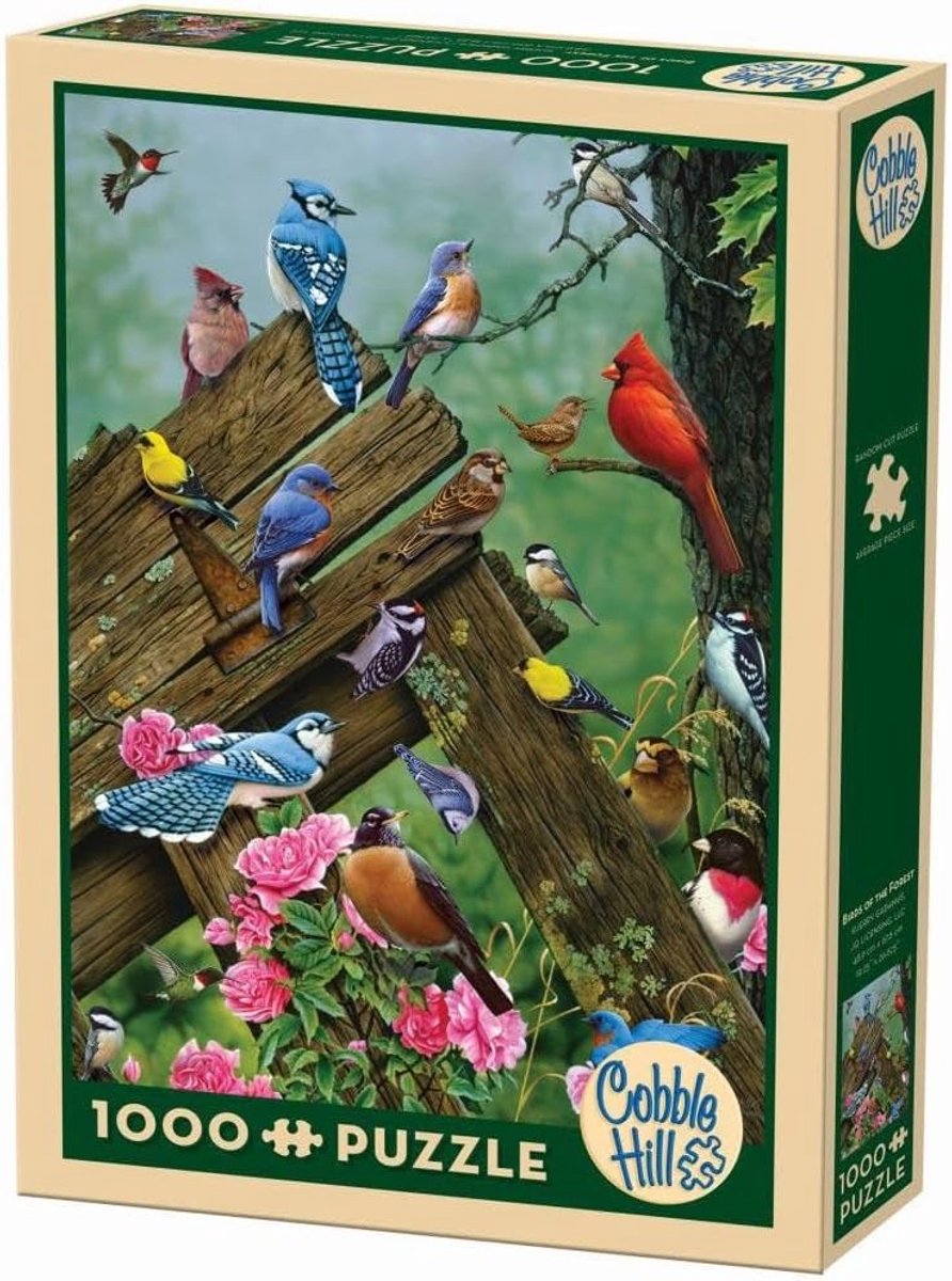 Legpuzzel 1000 stukjes - Vogelpuzzel - Ontspanning thuis - Linnenlook karton - 356 x 254 cm
