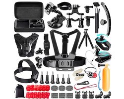 YONO Accessoires Set XL 70in1 geschikt voor GoPro Hero 13 12 11 10 - DJI Osmo - Insta360 - Chest Mount - Stick - Tas - Hoofdband