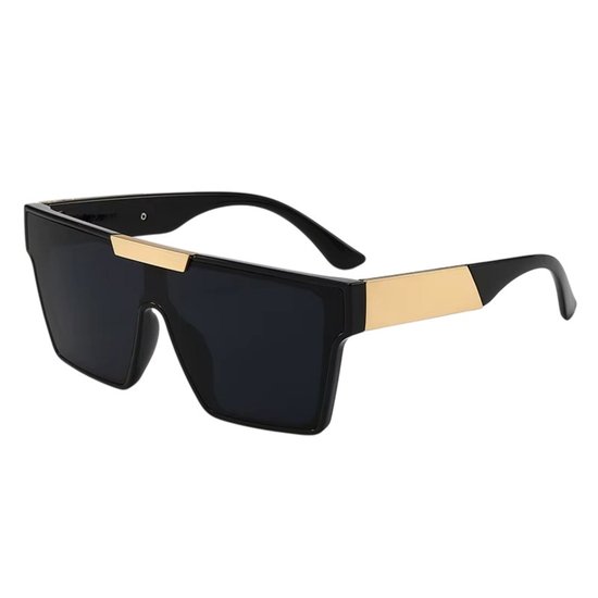 LOUD AND CLEAR® - Lunettes de soleil pour hommes - Lunettes de soleil pour femmes - Lunettes de soleil Festival - Noir Zwart - Glas Zwart - UV400