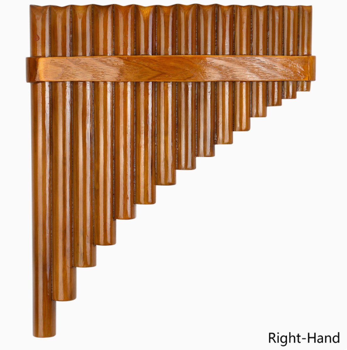 WK Muspor Panfluit -15 buis G afgestemde bamboe roeitfluit - breng de rijke WK Panfluit G-majeur 15 Pijpen – 440 Hz, Stemmen Verstelbaar, Bamboe Panfluit met Tas en Reinigingsset