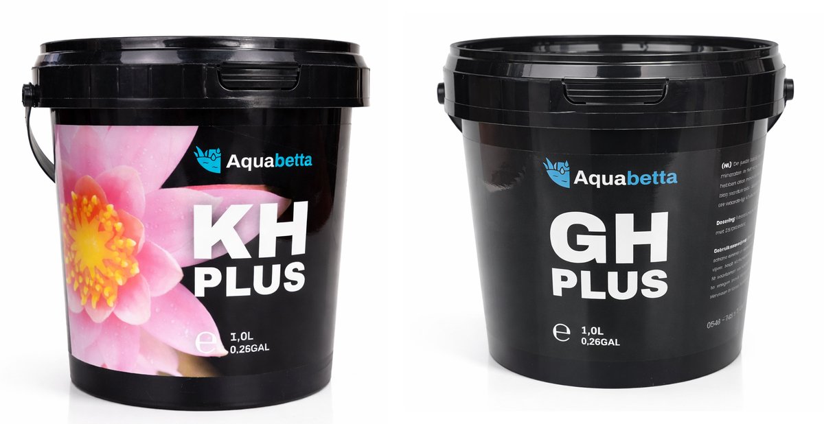 Aquabetta, Vijveronderhoud, GH plus 1 liter, KH plus 1 liter,