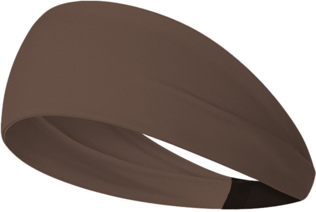 Without Lemon - Sport Haarband - Zacht & Elastisch - Zweetabsorberend - Fitness, Yoga & Hardlopen - Sporten - One Size - Bruin