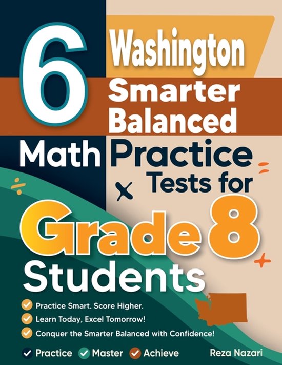 6 Washington Smarter Balanced Math Practice Tests for Grade  ... - cover