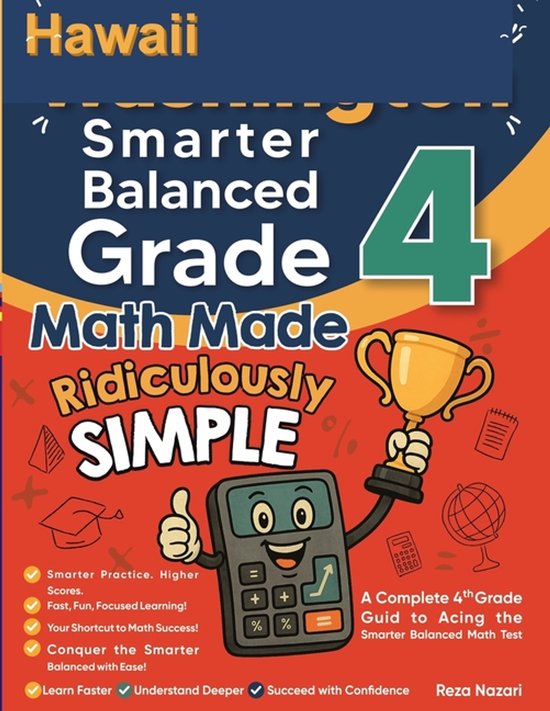 Hawaii Smarter Balanced Grade 4 Math Made Ridiculously Simpl ... - cover