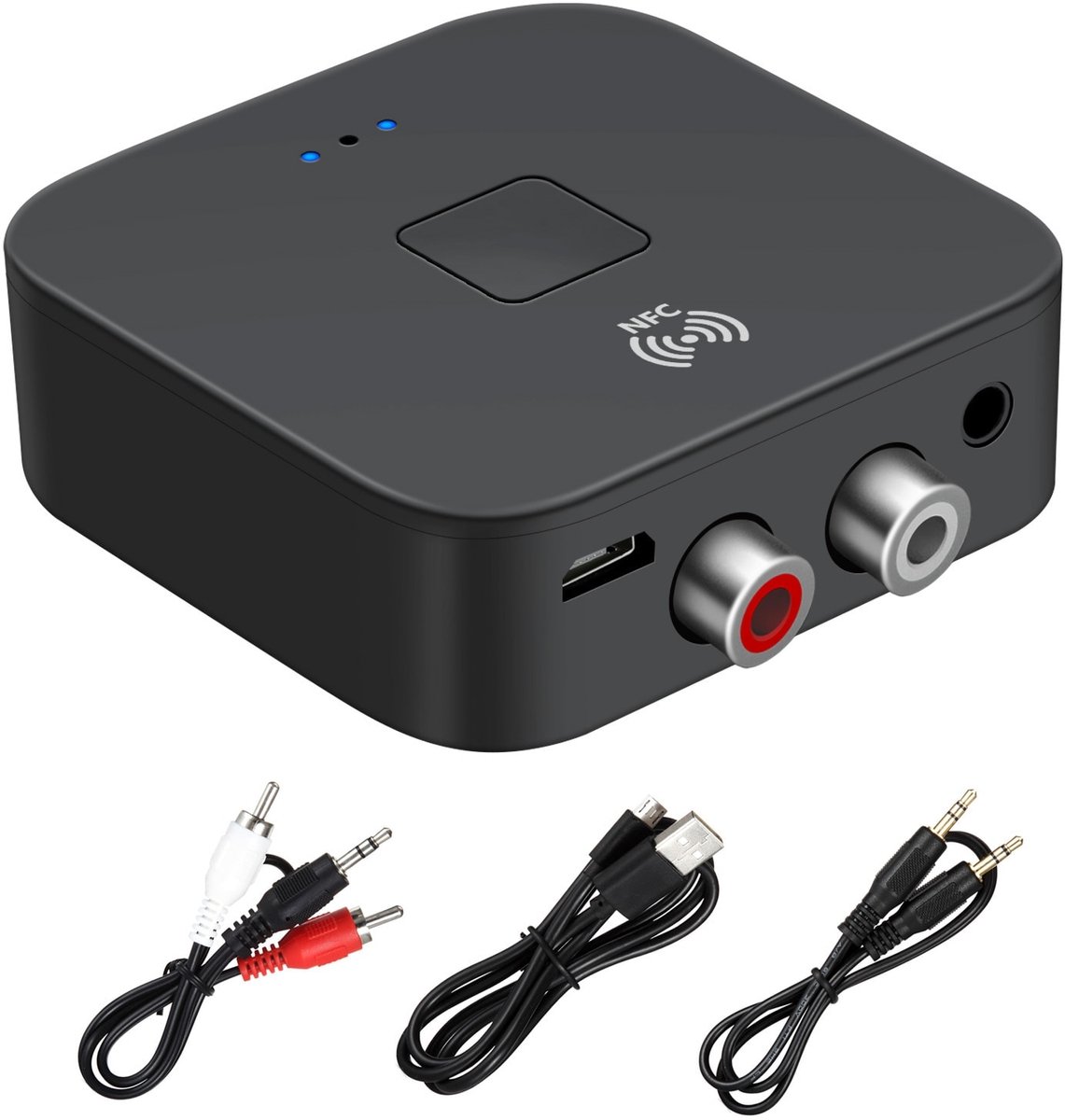 Bluetooth 5.0-audioreceiver, zwart