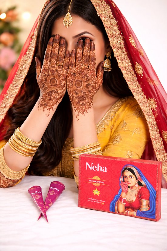 Yashika Henna Tattoo - Mehndi op olie-basis - 100% NATUREL - - 3 stuks