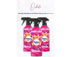 Yumos Spray Orkide 3x 450 ml – Textielverfrisser – Langdurige Luxe Geur & Directe Opfrissing