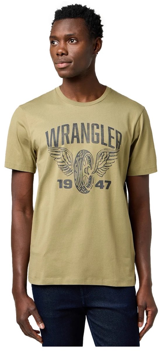 Wrangler Americana Regular Fit T-shirt Met Korte Mouwen M Man Aloe