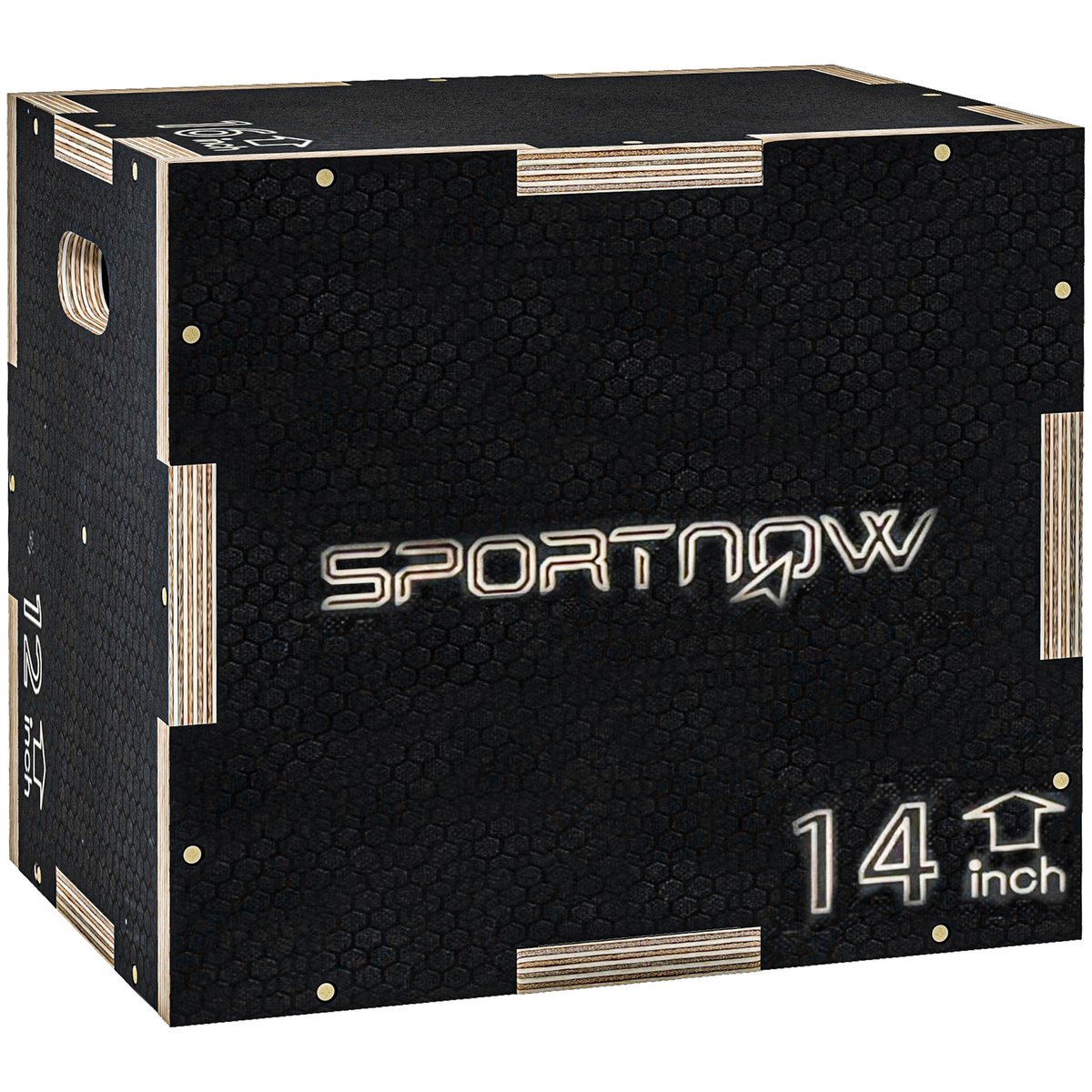 Sportnow Springbox-Beukenhout-40,5L x 35,5B x 30,5H cm-Zwart