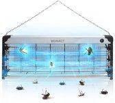 Dode insecten rondom een geëlektrificeerde vliegenlamp met blauw UV-licht