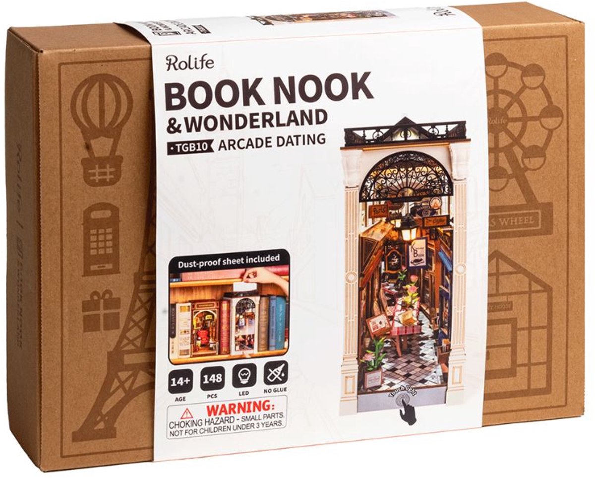 Robotime TGB10 - 3D Model - Boekenhoek - Verlicht - 148 Onderdeel — afbeelding 10