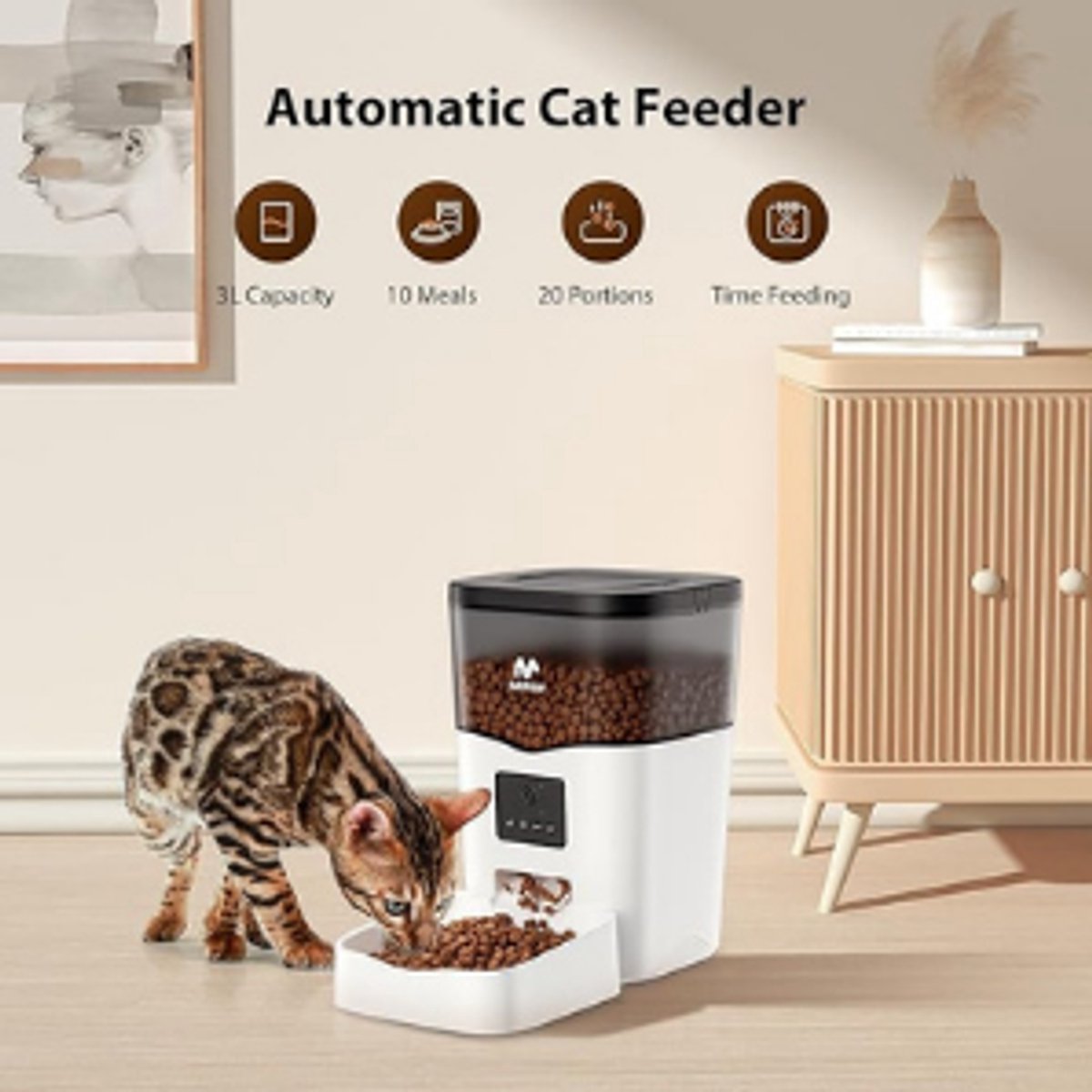 IMIPAW Automatische Voerdispenser Kat met Camera 1080p HD - afbeelding 3