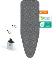 LaundrySpecialist 5-laagse Strijkplankhoes Active - tot 50% sneller strijken - Strijkplankovertrek - Stoom weerkaatsen - Maat M voor een breedte van 38 tot 45 cm en een lengte van 119 tot 125 cm - Universele strijkhoes