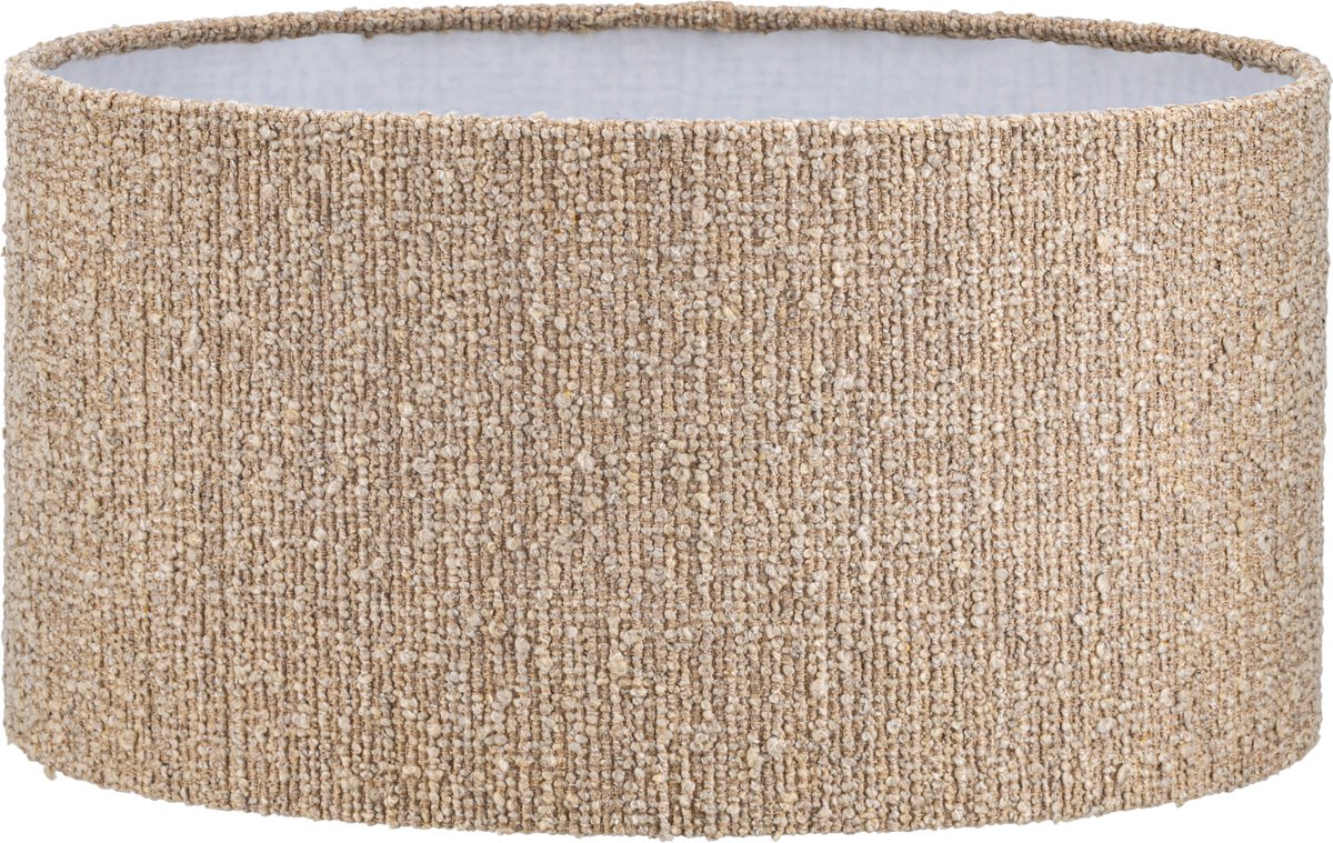 Lampenkap ovaal - 25x16x15cm - Bouclé beige