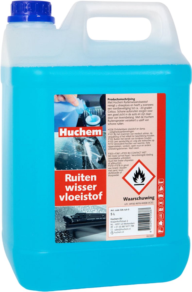 Screenwash ruitenwisservloeistof - vorstbestendig tot -15 °C - 5 L