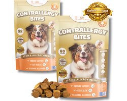 K9 Laboratories Contrallergy - Hotspot Hond - Hondensnoepjes - Gezonde Hondensnacks - Anti Jeuk Hond - Honden supplement - Bij Allergie, Overgevoeligheid, Jeuk - 120 stuks