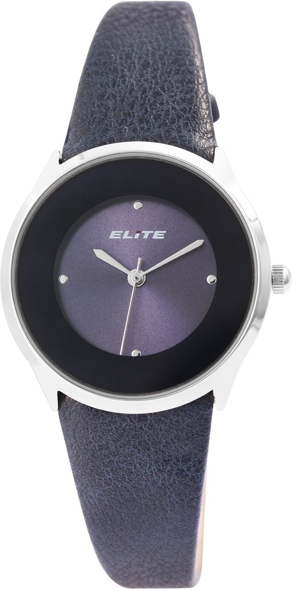 Elite Dameshorloge van imitatieleer 1900258 Elite dameshorloge met imitatieleren band