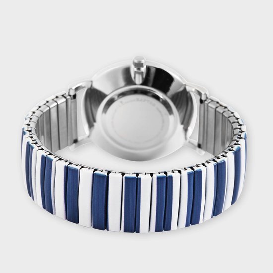 Raptor Herenhorloge siliconen JW20204 met echte leren band, 5ATM, basic, modern, zakelijk