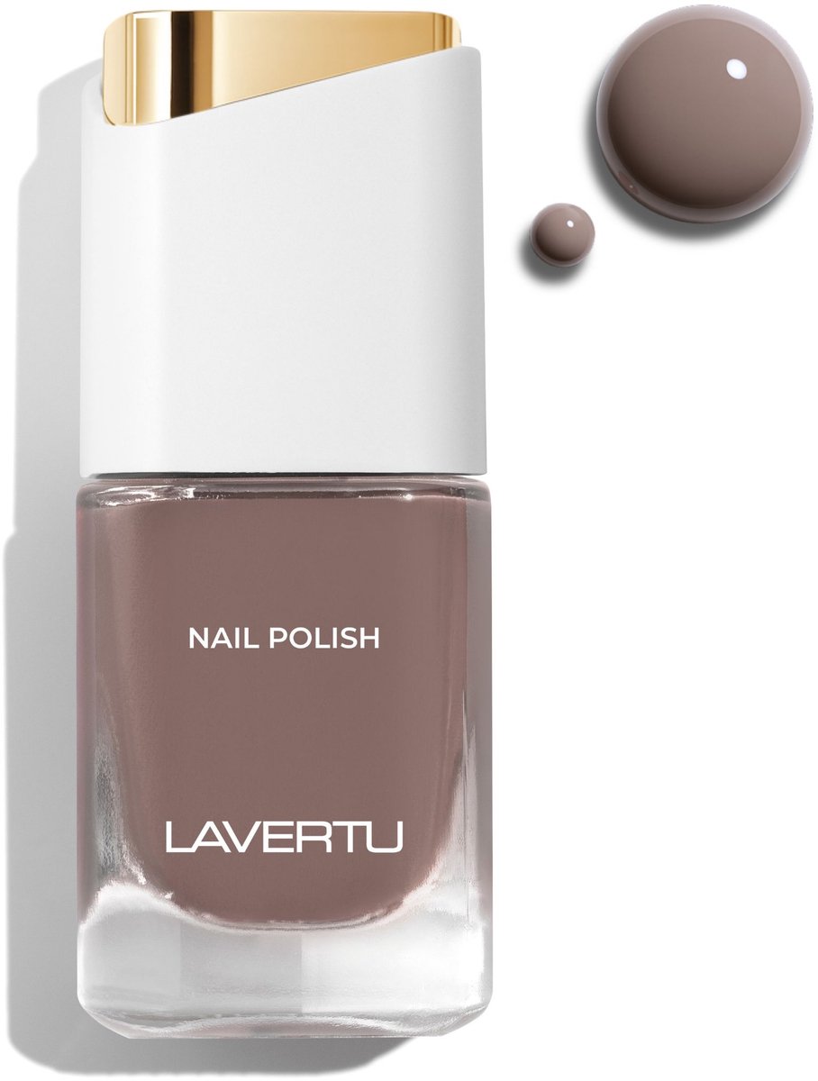 LAVERTU Nagellak Nature – 43 Brunette - Langhoudende Vegan Nagellak met Natuurlijke Glans – Sneldrogend & Verzorgend – 10 ml