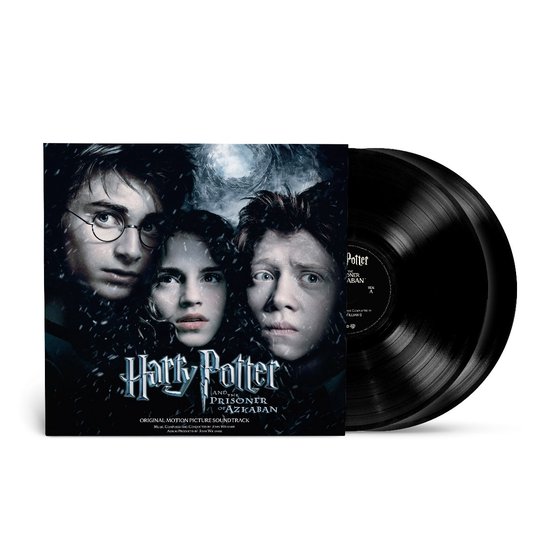 Dubbel vinyl soundtrack van Harry Potter en de Gevangene van Azkaban met Harry, Ron en Hermelien op de hoes.