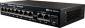Toveca PoE Switch 8 Poort - Netwerk Switch - 1 Gbps - 8 PoE & 2 RJ45 & SFP - 120W