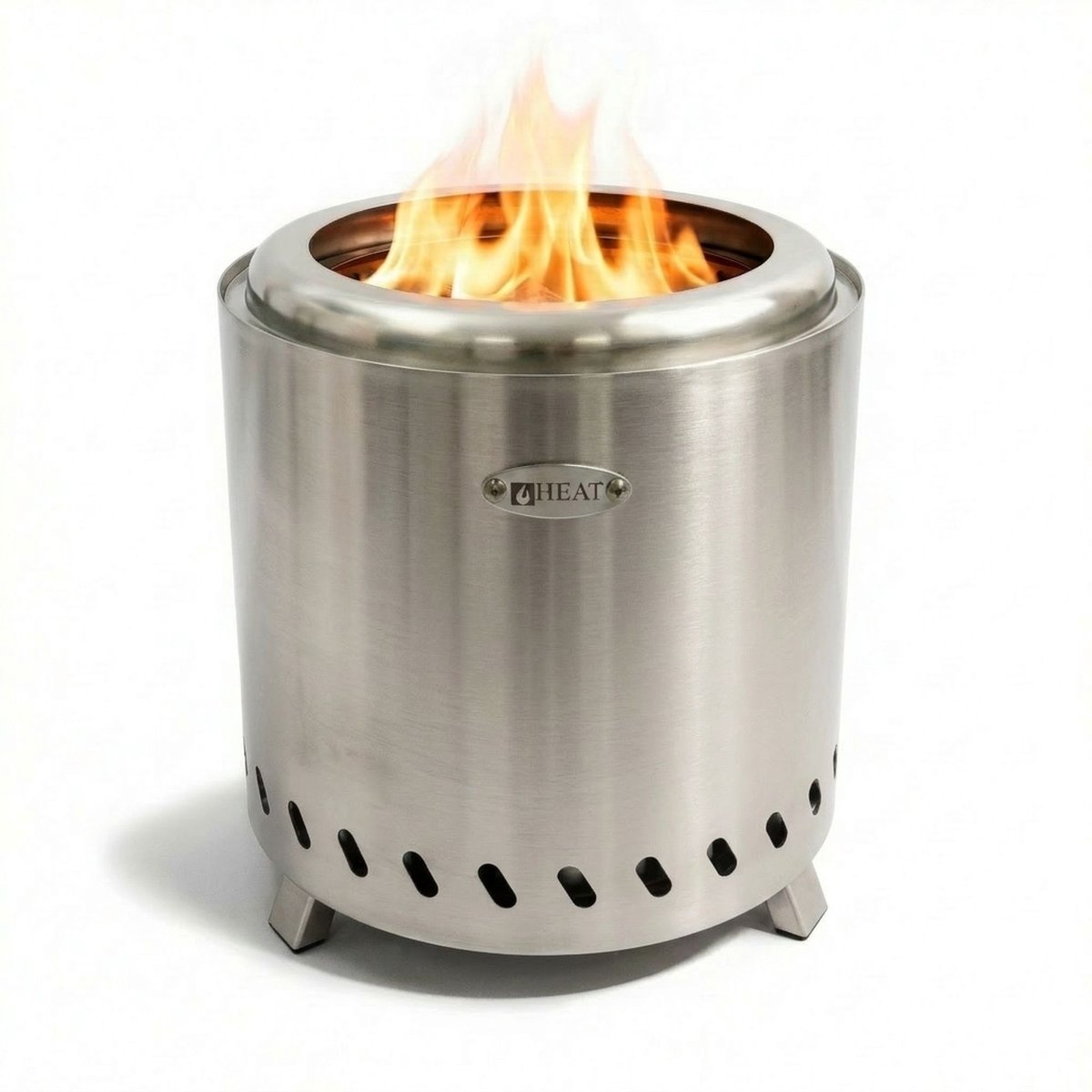 HEAT Rookloze Vuurkorf Rokfri Medium – RVS Haard voor Buiten – Compacte Rookvrije Vuurkorf - 23 x 23 x 26 cm