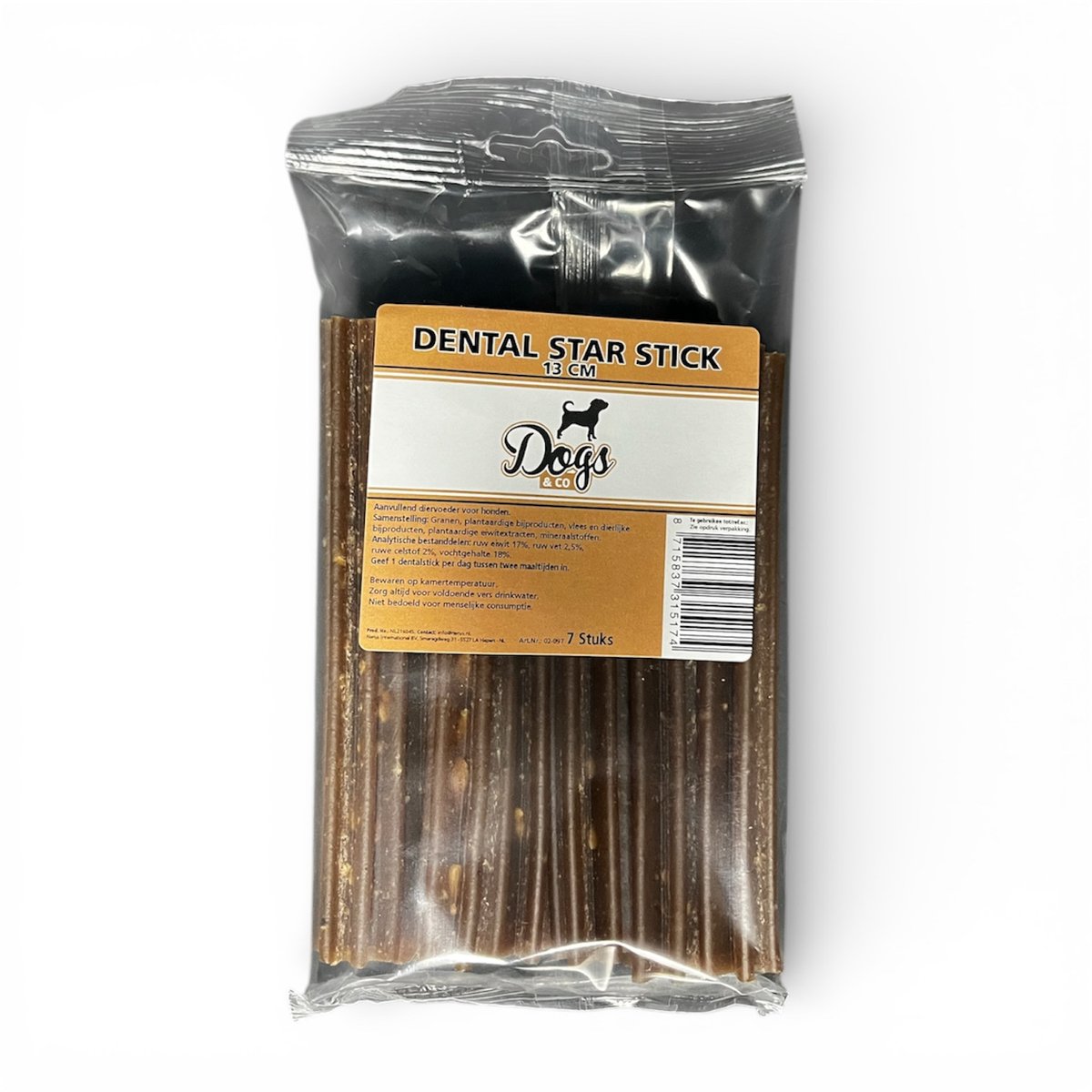 Dental Stick Hond 13 cm – 7 Stuks - Dagelijkse Gebitsverzorging