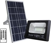 Solar wandlamp buiten 'Capital I' - Floodlight - Koud wit licht (6500K) - 1000 lumen - Met afstandsbediening - IP66 - Schijnwerper met los zonnepaneel - Tuinverlichting op zonne-energie