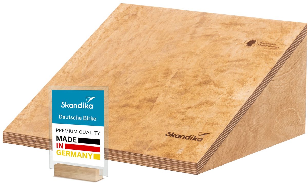 Skandika kuitspier-stretcher Vira - Kuittrainer van hout, Made in Germany, belastbaar tot 150 kg | Kuittrainingsapparaat, squattrainer, kuitstrekker, beenstrekker, balance board, squat block