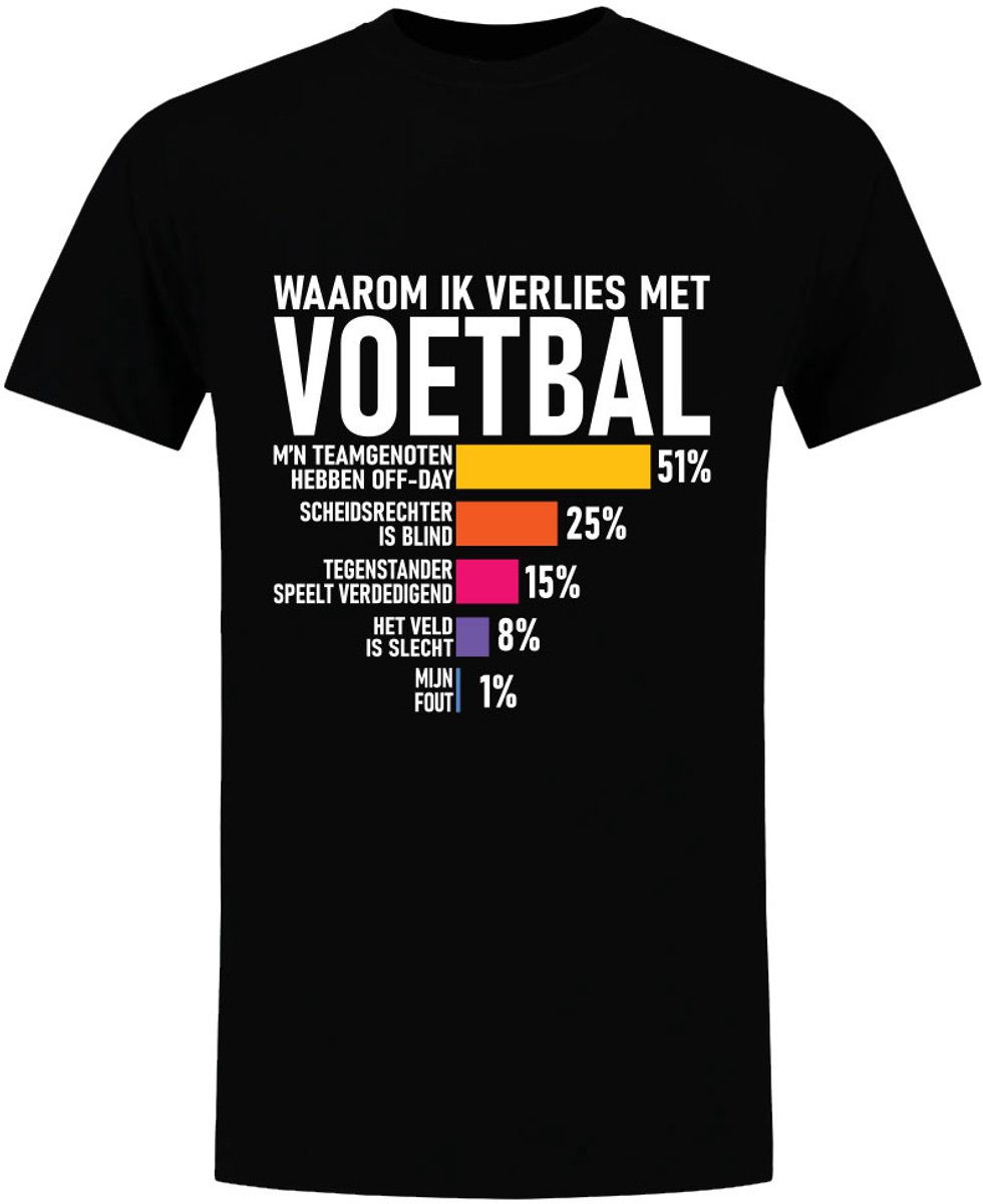 Voetbal Heren T-shirt - Grappig Voetbal Shirt - Voetbal Cadeau