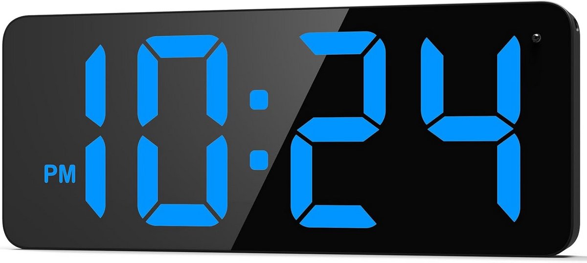 Digitale Wandklok met Groot LED Display en Automatische Dimfunctie