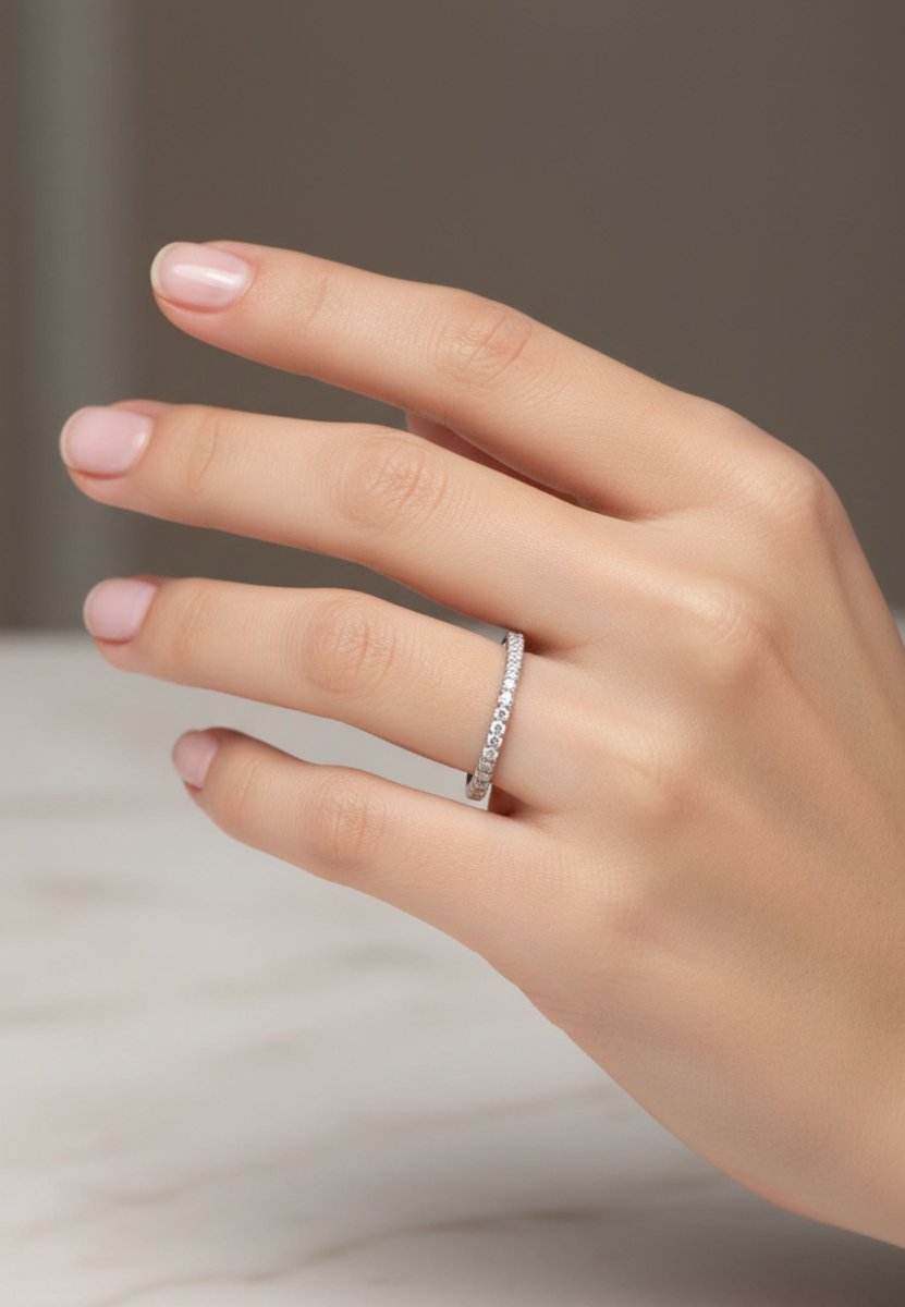 Zilveren LijnRinge met Cubic Zirconia