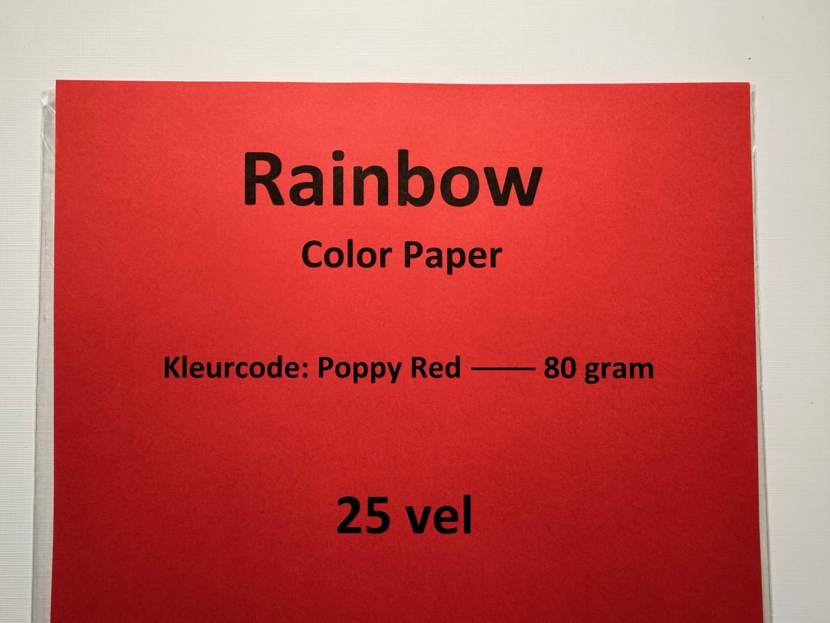 Rainbow Kl-poppy red 80 gram papier
