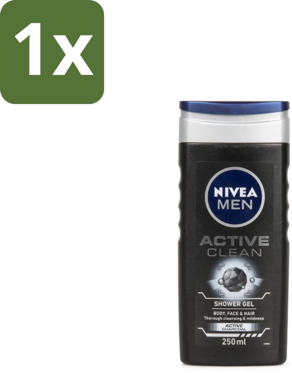NIVEA Men Douchegel Active Clean 250 ml - 1 stuk