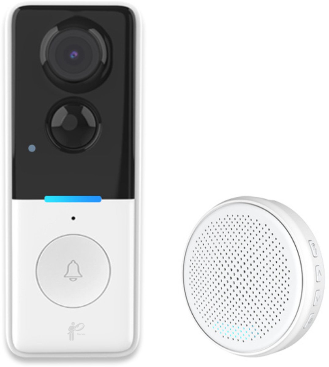 Narvie Draadloze Video Deurbel met Nachtzicht en Ontvanger