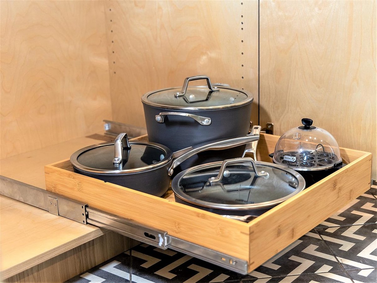 Uitschuifbare Lade Organizer van Bamboe voor Keuken en Kast