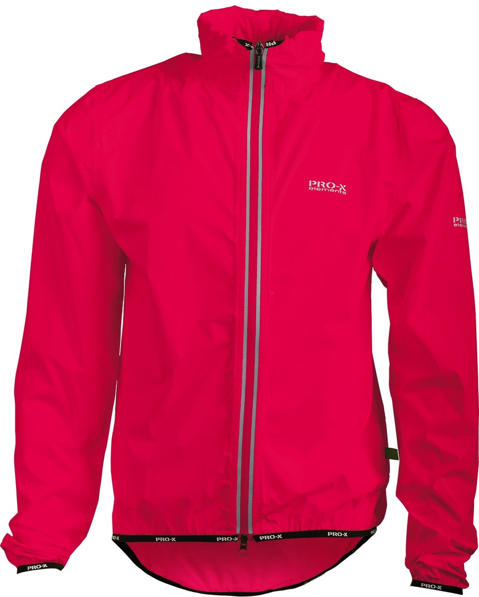 Rode lichtgewicht heren regenjas Air Jacket van Pro-X Elements Rood