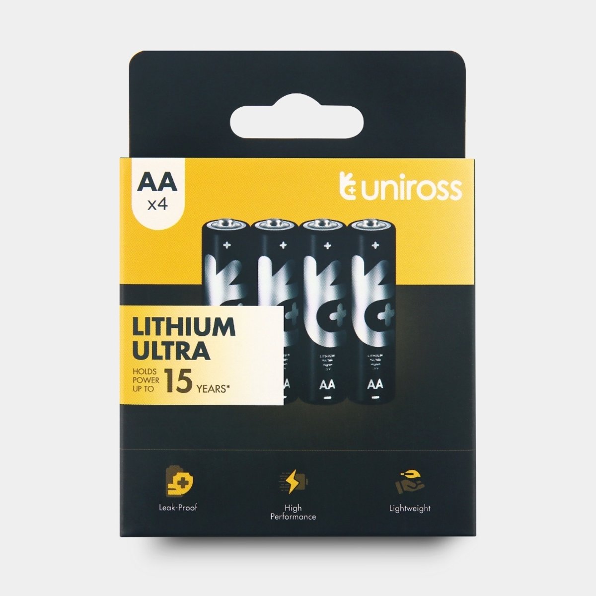 Uniross FR6 AA Ultra Lithium AA Battery 4 Pack