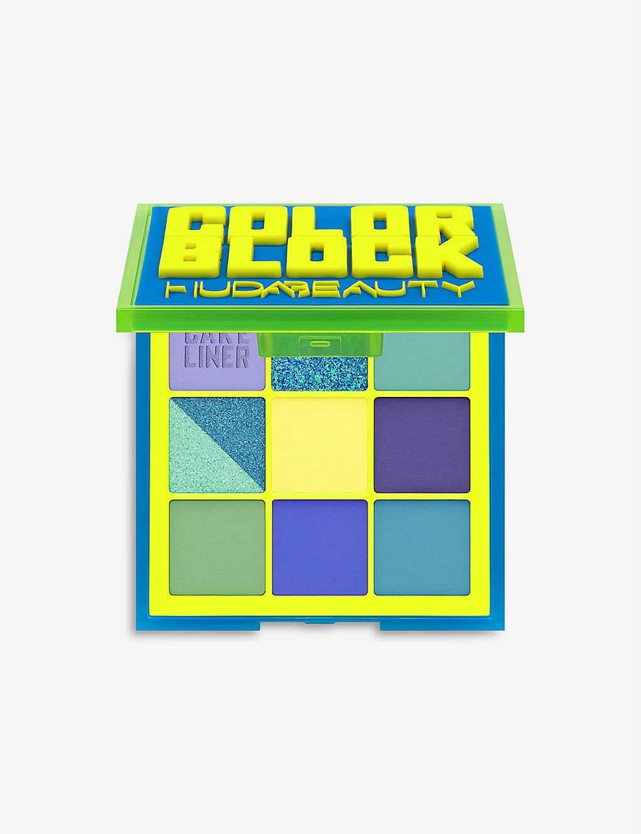 Huda Beauty Color Block Obsessions Eyeshadow Palette (Blue & Green) 7.5 G/0.26 OZ Oogschaduw