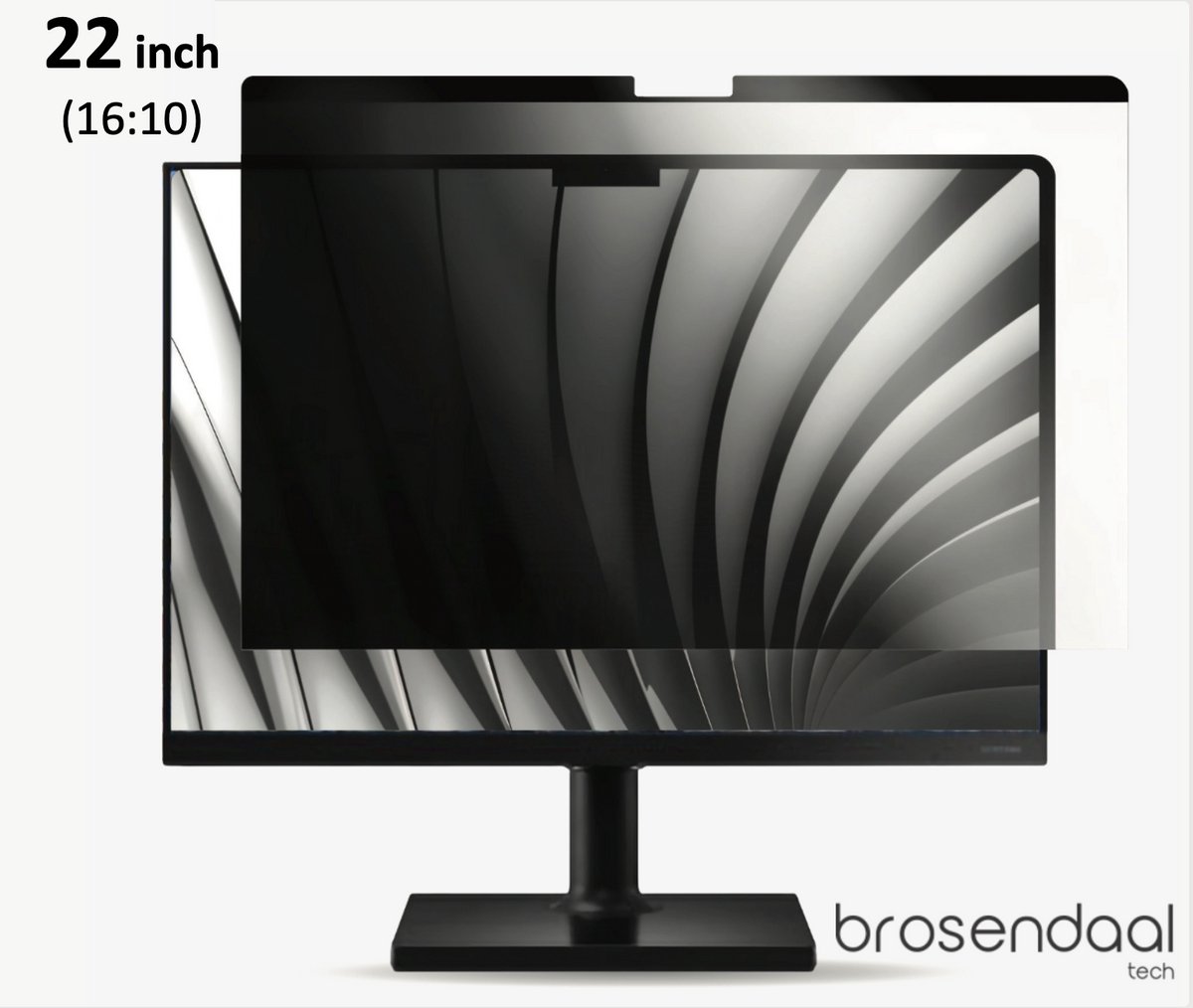 Brosendaal Privacy Filter 22 inch – Beeldverhouding 16:10 - Magnetische Bevestiging - Privacy Screenprotector geschikt voor Monitor van Dell, Fujitsu, ASUS, HP, Lenovo