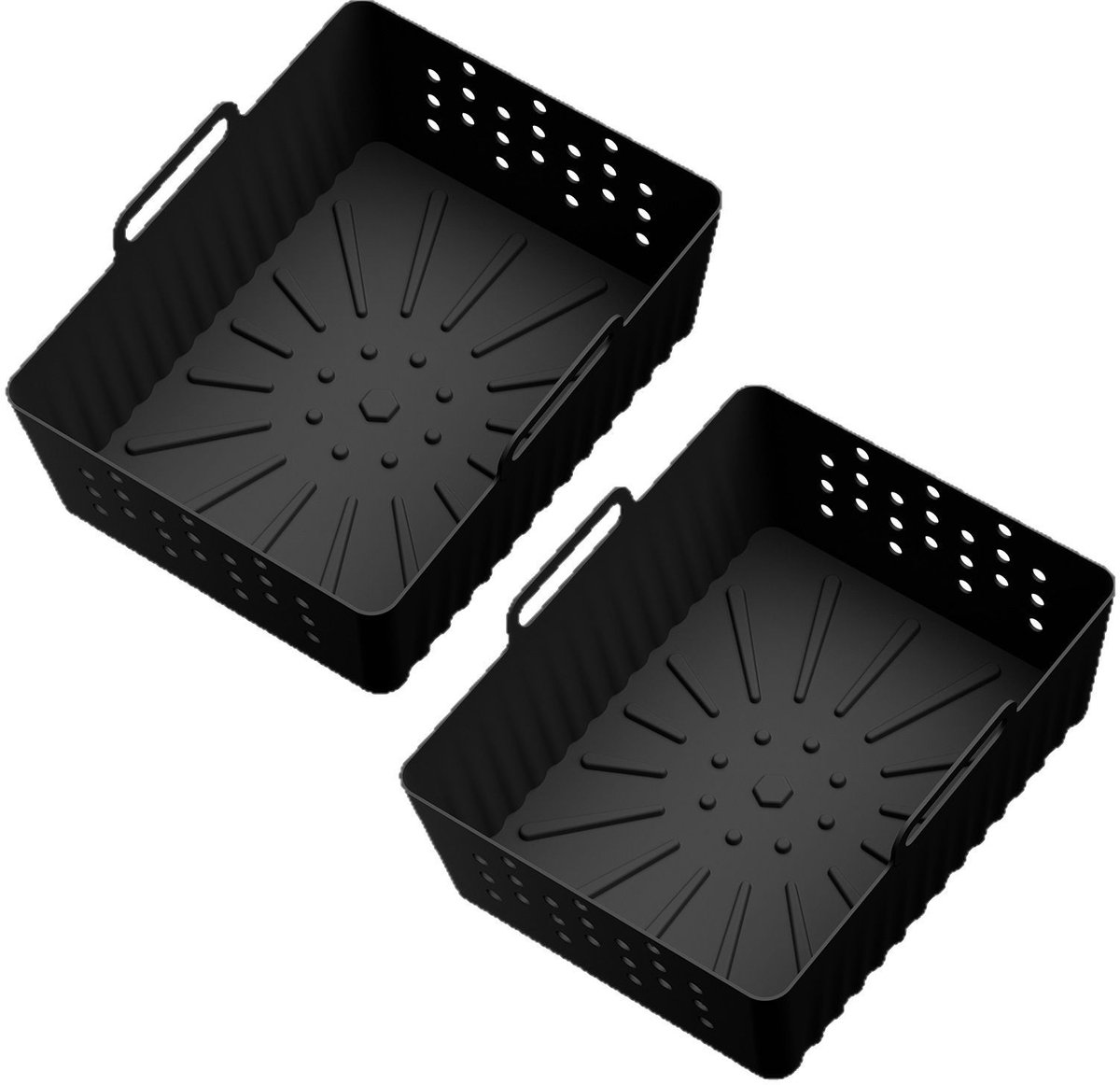 Twee siliconen binnenpannen voor de Ninja SL400UK SL401 airfryer een antiaanbak siliconen bakplaat oliebestendig airfryer accessoires met geventileerd frituurmandje
