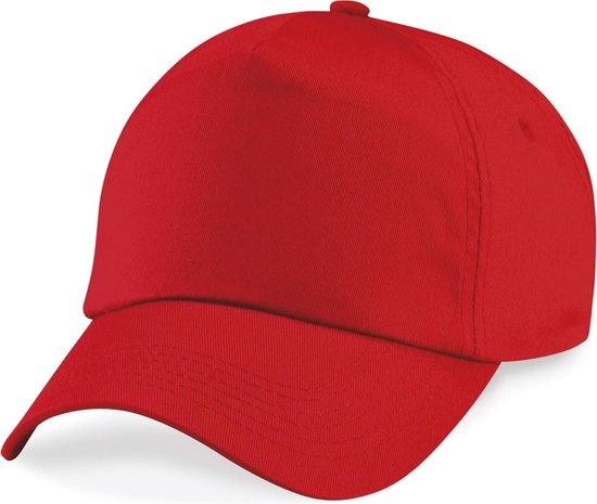 Beechfield Original 5 Panel Cap Bright Red