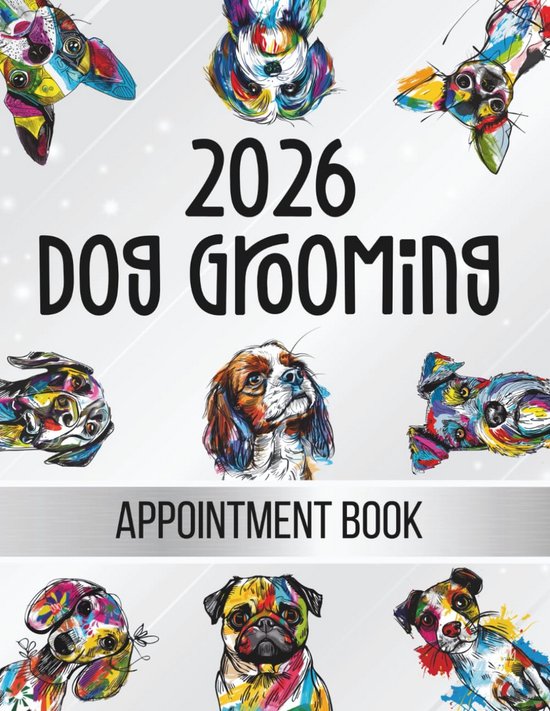 Foto: Afsprakenboek hondentrimmer 2026 weekplanner met tijdschema s voor hondenverzorgingszaken
